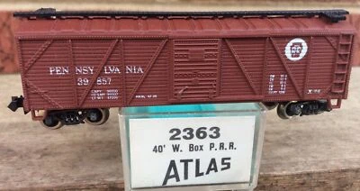 N Scale Atlas / RIVAROSS 2363 Pennsylvania Railroad 40' Wood Box Car PRR 39867 - Image 1 of 4