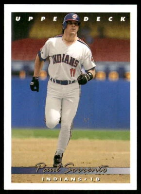 Paul Sorrento 1993 Upper Deck #196 Cleveland Indians - Image 1 of 2