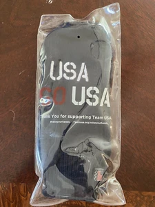 Go Team USA Winter Olympics Navy Blue Knitted Mittens - Adult One Size Fits All - Picture 1 of 3