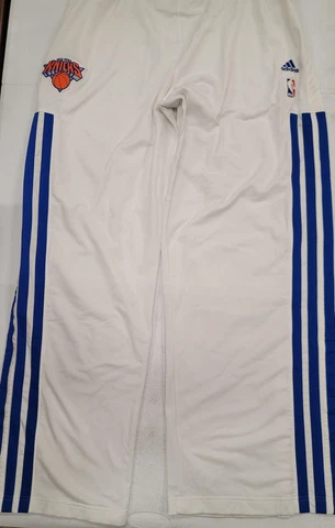 30411 Adidas New York KURT THOMAS 2013 London Live Game Used Warm Up Pants W/COA Cover