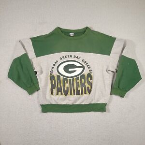 Vintage 90s Green Bay Packers Sweatshirt Mens 2XL NFL Football Colorblock