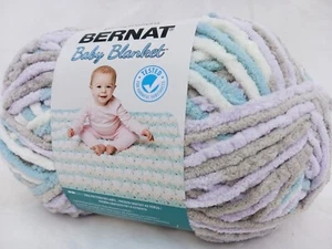 Bernat Baby Blanket Super Bulky Yarn Sz 6  polyester 10.5 oz skein CLOUD NINE - Picture 1 of 6