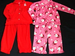 NUEVO Pijama de Navidad Carter's Niñas Talla 4 Vellana Invierno Pjs Santa Rojo 2prs Nuevo con etiquetas - Imagen 1 de 1