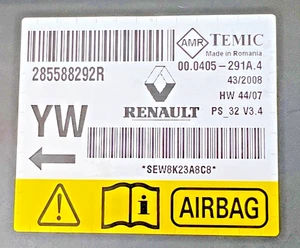 RECHNER AIRBAG LEER RENAULT MEGANE 3 TEMIC 285588292R 00.0405-291A.4 - Bild 1 von 6