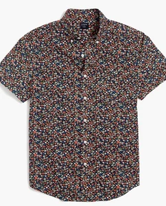 J.Crew Mens Stretch SS Floral Print Button Shirt Sz S Classic Cut Organic Cotton - Picture 1 of 7