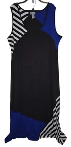 Catherines Multicolor Stretchy Sleeveless Rayon Maxi Dress Size 4X 30/32W NWT! - Picture 1 of 3