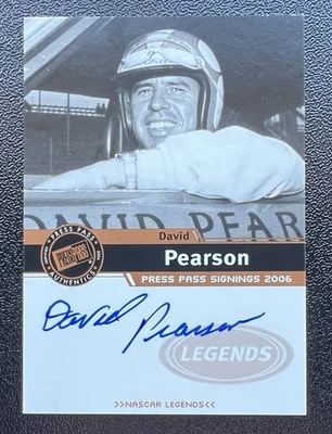 2006 Press Pass Legends David Pearson Auto Card - NASCAR - Image 1 of 2