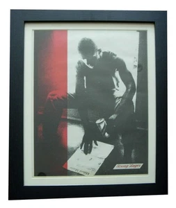 RED STRIPE STRONG LAGER+POSTER+AD+CLASSIC FRAMED ORIGINAL 1988+FAST WORLD SHIP - Picture 1 of 7