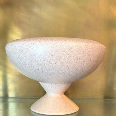 Maceta de pedestal de cerámica moteada moderna Haeger MCM de colección Foto 1 de 4