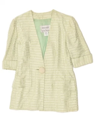 Chaqueta Blazer VELVET Mujer Manga Corta 1 Botón IT 44 Verde Medio AO66 Foto 1 de 3