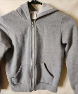 Forever 21 Hoodie, Girl's Size 7/8 Gray Fleece Zip Up Hoodie Jacket  - Picture 1 of 5