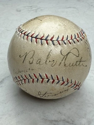 Babe Ruth Autographed Baseball with JSA Certification -  Signature On sweet Spot - Image 1 of 4