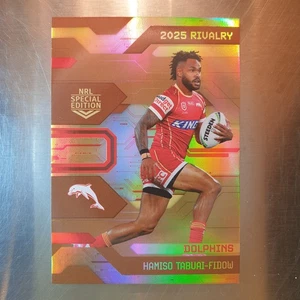 2025 NRL Rivalry Bronze Special Hamiso Tabuai-Fidow Card B 15/51 Dolphins - Bild 1 von 2