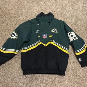 Logo Athletic Pro Line Jacket Mens XL Green Bay Packers Full Zip Jacket Rare - Picture 1 of 21