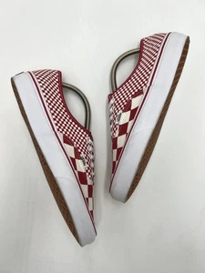 Vans Trainers UK7.5 Red White Mens Checkerboard Check Skate Shoes Sports Retro - Picture 1 of 8