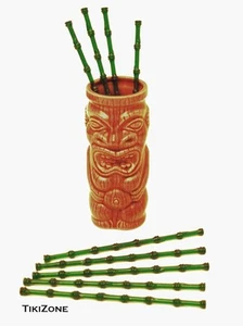 25 Menge Bambus Tiki Cocktail Swizzles - Tropical Bar Party Rührer/Rührer - Bild 1 von 1