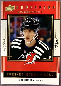 2023-24 Upper Deck Honor Roll Superstar #HR-38 Luke Hughes New Jersey Devils - Picture 1 of 1