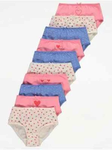 Paquete de 10 calzoncillos bragas corazón calzoncillos niñas pantalones ropa interior - Imagen 1 de 5
