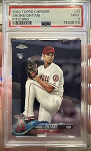 2018 Topps Chrome Shohei Ohtani RC Pitching Rookie Card #150 PSA 9 MINT