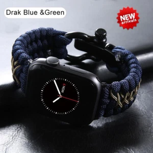 For Apple Watch Series10 9 8 7 40/49mm Nylon Braided Solo Loop Strap iWatch Band - Foto 1 di 40