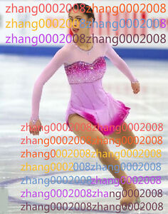 Ice skating dress.Pink Competition Figure Skating/ Baton Twirling Costume