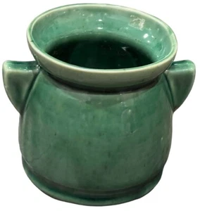 Green Crock Two Handled in Excellent Used Condition 5”T x 6”W - Picture 1 of 7