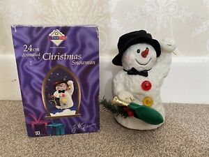 Rubber Sound Activated Dancing Snowman With Lights Sings Christmas Songs￼ Rare