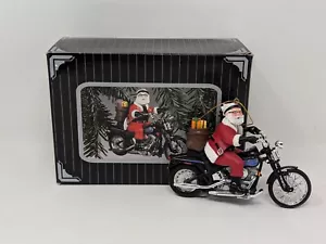 Harley Davidson North Pole Motorcycle Club Riding Santa Christmas Ornament - Picture 1 of 5