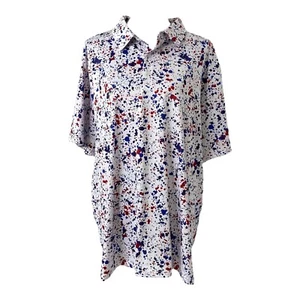 Camisa Polo Para Hombre XL Rendimiento LRD Multicolor Salpicaduras Manga Corta Atlética Golf - Imagen 1 de 9