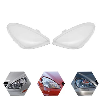 Headlight Headlamp Len Cover Left & Right For 2005-2011 Mercedes Benz SLK Class Foto 1 de 4
