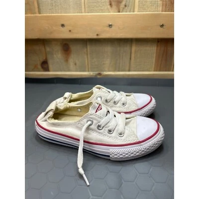 Zapatos de lona Converse All Star Junior talla 12 blanco/rojo Foto 1 de 4