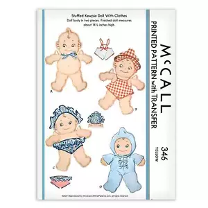 McCall sewing pattern KEWPIE DOLL with CLOTHES Soft Rag Cherub Doll 346 - Picture 1 of 2