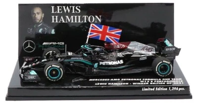 Minichamps Mercedes-AMG W12 Winner British GP 2021 - Lewis Hamilton 1/43 Scale - Image 1 of 2