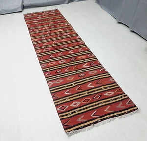 Anatolia Turco Kilim Runner, Alfombra Corredor, Pasillo Largo Pasillo Alfombra 3 x 11 - Imagen 1 de 9