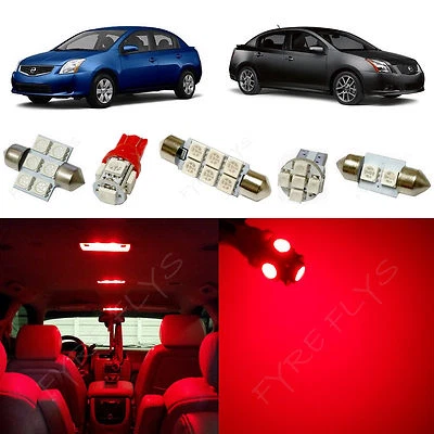 6x Kit paquete interior luces LED rojas para Nissan Sentra NS1R 2007-2012 Foto 1 de 4