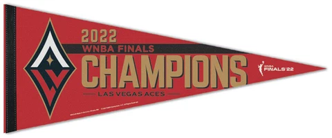 Las Vegas Aces 2022 WNBA BASKETBALL CHAMPIONS Premium Felt Collectors PENNANT Cover