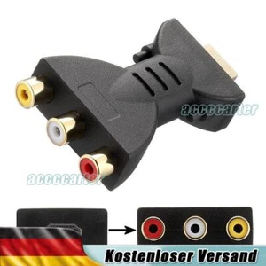 HDMI Stecker auf zu RCA 3 Cinch Chinch Buchse Audio Adapter Konverter TV Laptop - Picture 1 of 12