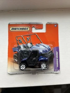 Matchbox Yamaha Rhino ATV Blue/Black, White Wheels Sealed On Card 75/75 - Picture 1 of 6
