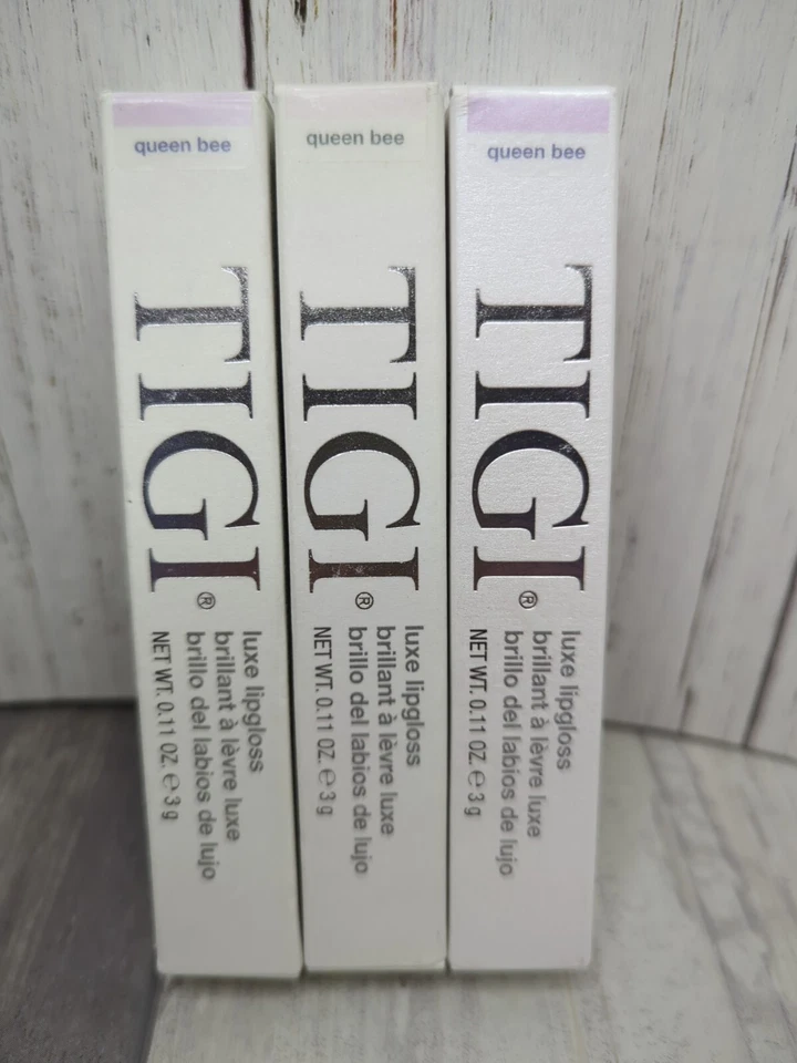 3 Pack TIGI Cosmetics Luxe Lip-Gloss Queen Bee 0.11 Ounce  NEW Long Lasting - Image 1 of 1