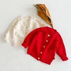 New Baby Toddler 100% Cotton Sweaters Girls Knit Cardigan Tops 12M-4Year gift