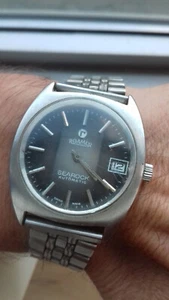 Roamer SEAROCK CALENDAR MST AUTOMATIC VINTAGE WATCH SWISS MONTRE COLLECTOR UHR - Imagen 1 de 12