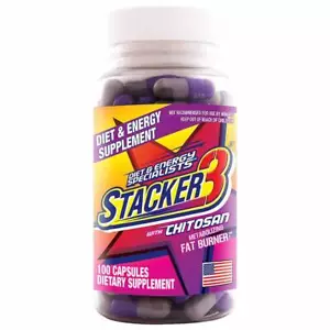 Stacker 3 Metabolizing Fat Burner with Chitosan - 100-Count Capsules - Picture 1 of 8