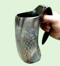 Viking horn mug vintage Stark-Sigil Wolf Drinking Horn Mug for Drinking wine