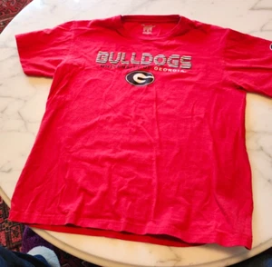 Red UGA Ga Bulldogs T-Shirt by Champion Authentic Gear Youth XL 14/16 - Picture 1 of 5
