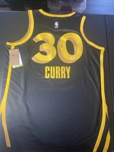 Stephen Curry Nike Golden State Warriors City Jersey Autographed Invest Hot Psa - Picture 1 of 10