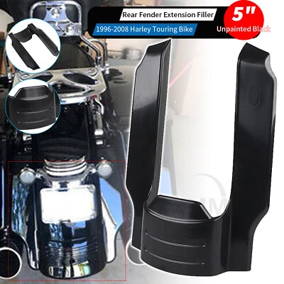 5" Unpainted Stretched Rear Fender Extension Filler For Harley Touring Road King - Imagem 1 de 4