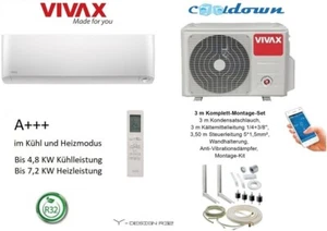 VIVAX Y Design 12000 BTU+3 m Komplett SET 3,5KW Split Klimaanlage inkl WIFI A+++ - Bild 1 von 13