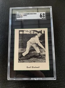 1947 W602 sports exchange miniatures Ewell Blackwell - SGC 6 - Pop 1 None Higher - Picture 1 of 2