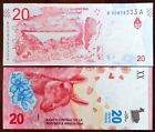Argentina 20 Pesos Replacement Unc Perifex R Different Signature