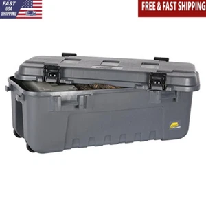 108-Quart Lockable Storage Trunk W/ Wheels Heavy-Duty Sportsman Container New - Picture 1 of 3
